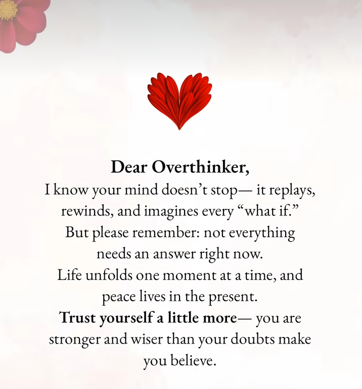 please remember: not everything needs an answer right now.